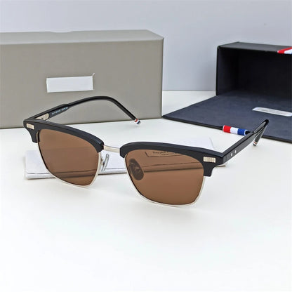 Brand Design Design Men's Polarized Sunglasses Alloy Acetate Square UV400 Sunglass for Women Outdoor Driving Eyewear Shade TB711