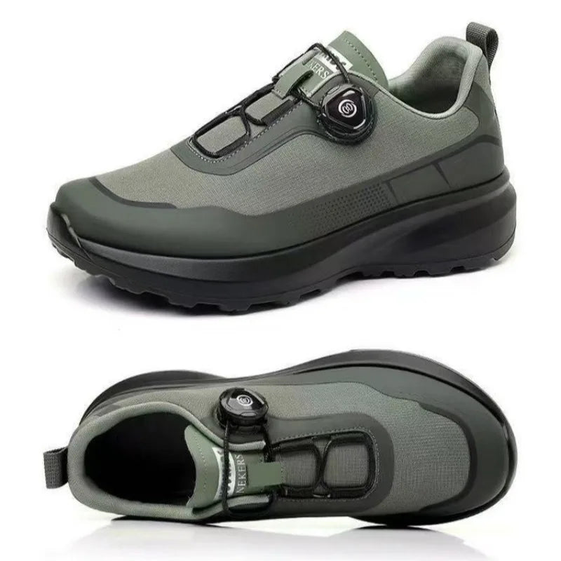 Original, neu, Herren, Sneaker mit drehbarem Knopf, Fahrsneaker, Plateau-Freizeit- und Wanderschuhe, Outdoor, strapazierfähige Lauf- und Sportschuhe, Plus-Größe