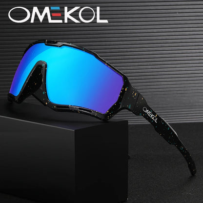 OMEKOL New UV400 Cycling Sunglasses Men Women Softball Fishing Hiking Running Eyewear Outdoor Goggles Baseball Sport Sun Glasses