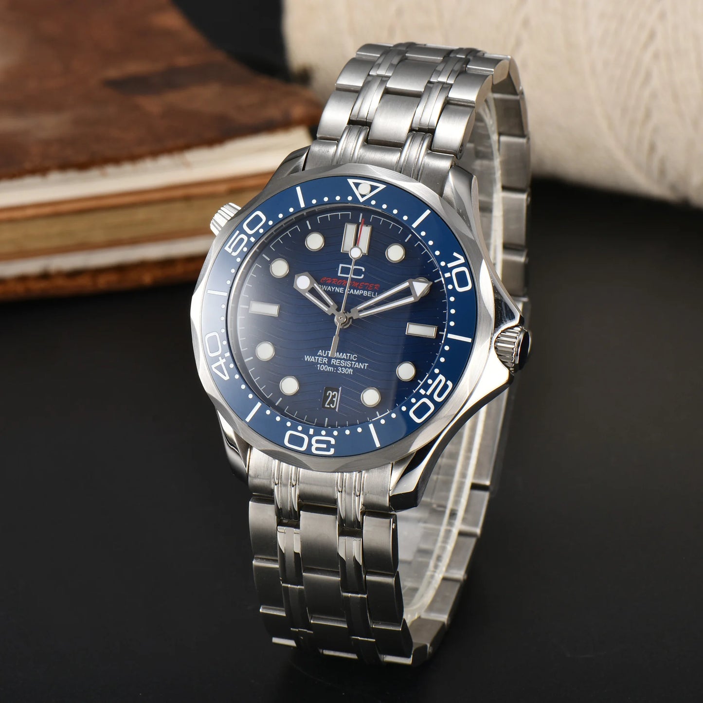 DWAYNE CAMPBELL Reloj mecánico automático de lujo para hombre NH35, bisel de cerámica, resistente al agua, reloj de pulsera clásico de negocios