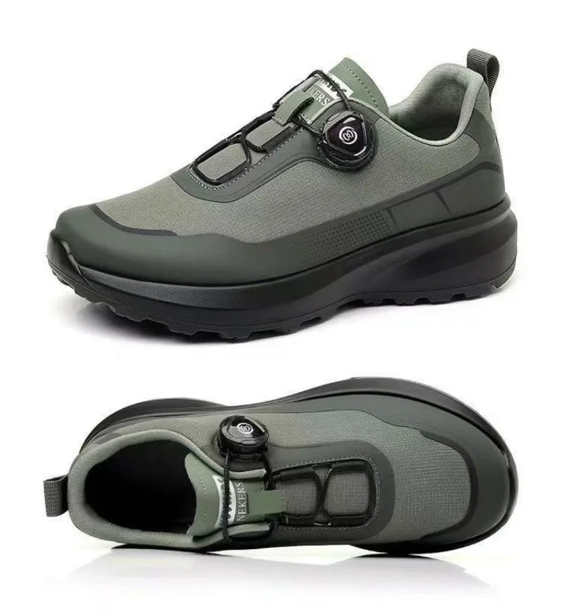 Original, neu, Herren, Sneaker mit drehbarem Knopf, Fahrsneaker, Plateau-Freizeit- und Wanderschuhe, Outdoor, strapazierfähige Lauf- und Sportschuhe, Plus-Größe