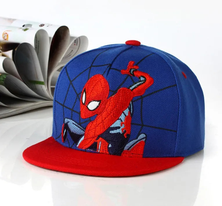 Kids Anime Spiderman Cartoon Baseball Cap Snapback Hat for Toddler Baby Children Spring Summer Adjustable Hip Hop