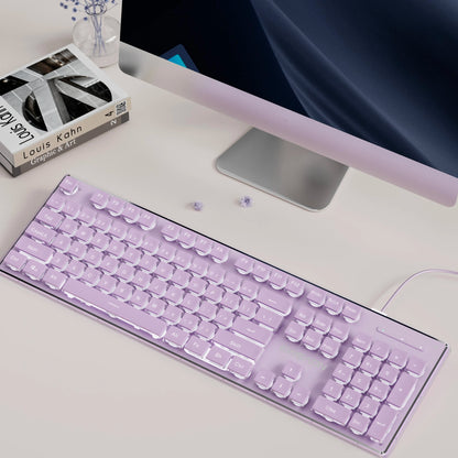 EWEADN V3 Wired Silent Office & Gaming Keyboard, Film Key Design, Ergonomic, for Windows/Laptop/PC/Desktop, E-sports Accessory
