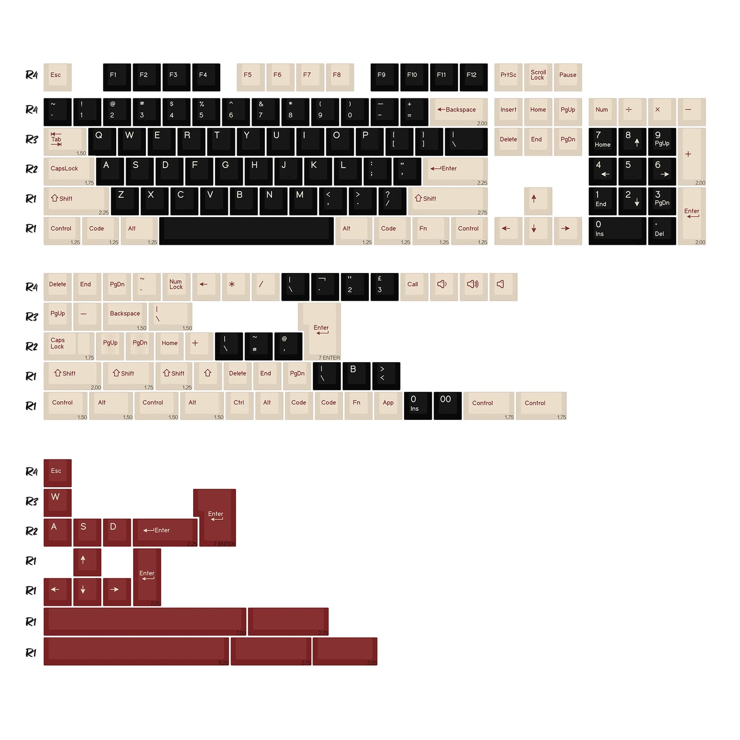 KBDiy 174 Keys Retro GMK GMK Hammerhead Dark PBT Keycap Double Shot Cherry Profile Key Caps For MX Switches Mechanical Keyboard
