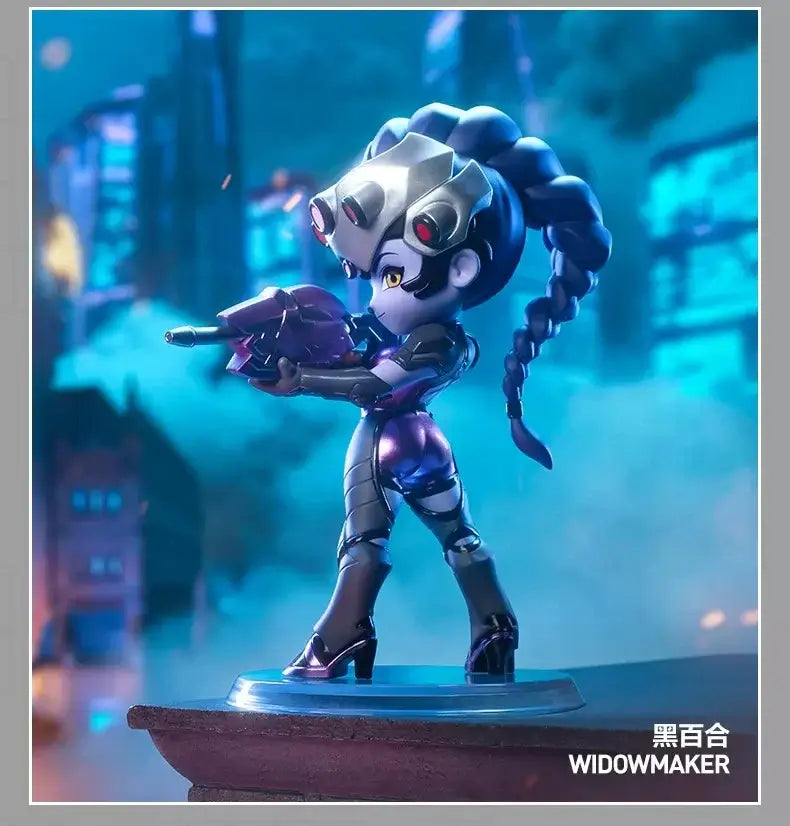 Aito POP MART Overwatch Play Of The Game -sarjan blind box PVC-keräilyfiguuri, työpöytäkoriste, tyttöjen lelumalli faneille