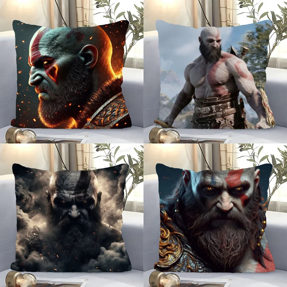 1pc The Last Of Us God Of War Pillow Case Square Bedroom Sofa Leisure Comfort Cushion Car Living Room Home Decoration