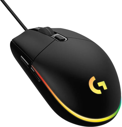 Logitech G102 G203 Wired Gaming Mouse 2.1 Meter Long Cable 8000 DPI RGB Effects for PC Laptop Office Gamer Flexible