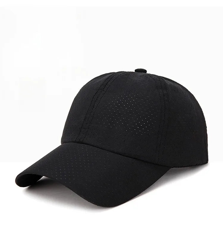 New Women Men Quick-Drying Spring Summer Baseball Cap Solid Breathable Snapback Hat Casual Fishing Sun Cap Hat For Women Men