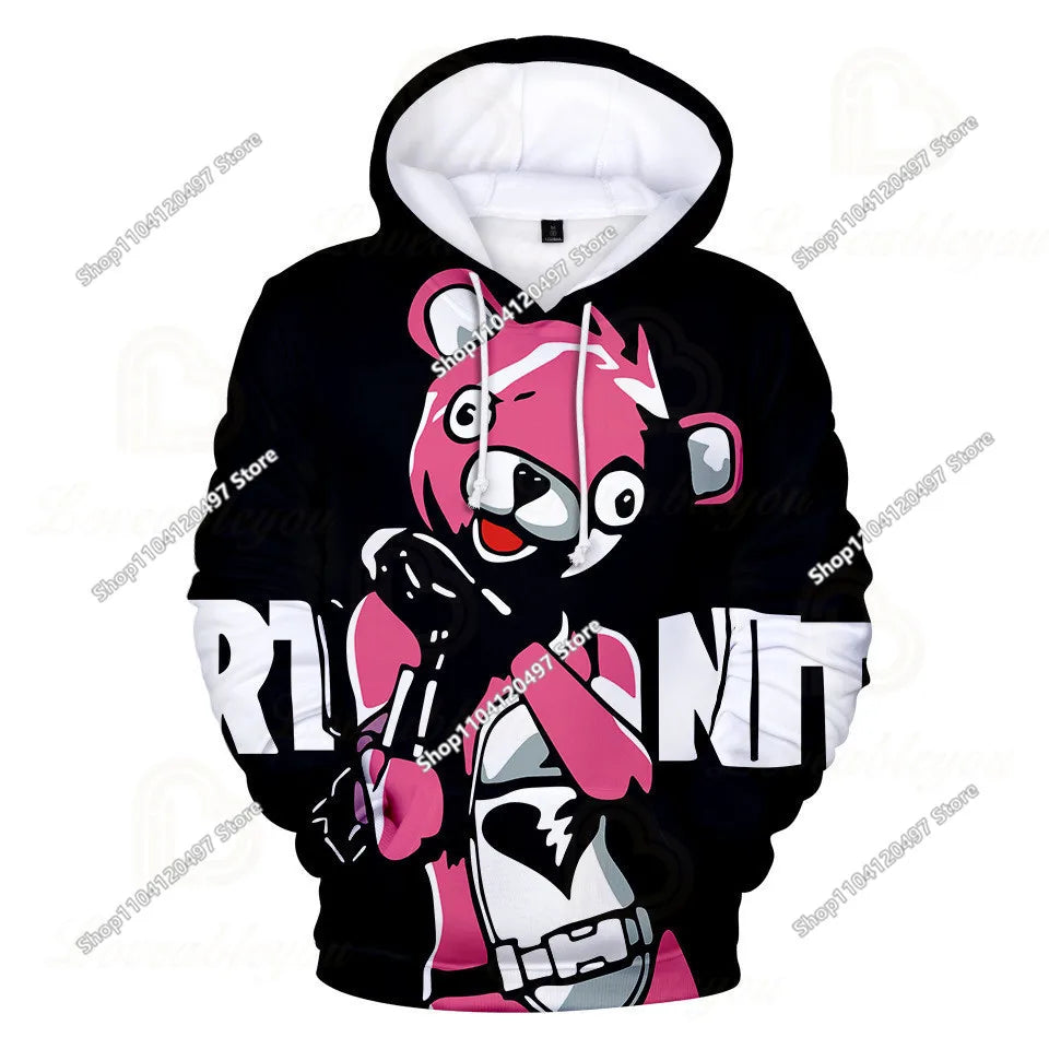 Hanorac cosplay Fortnite, hanorac unisex cu glugă imprimat 3D, jachetă casual, jachetă anime, jachetă kawaii, îmbrăcăminte pentru copii, cadouri