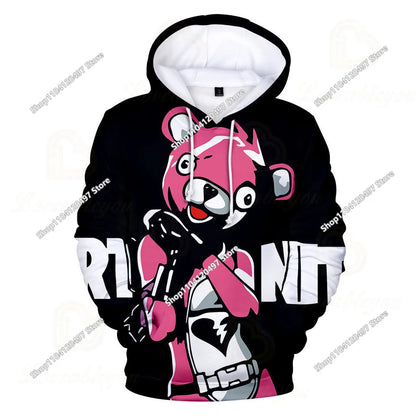 Hanorac cosplay Fortnite, hanorac unisex cu glugă imprimat 3D, jachetă casual, jachetă anime, jachetă kawaii, îmbrăcăminte pentru copii, cadouri