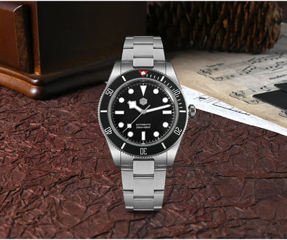 San Martin 40mm Retro Luxury Diver Watch NH35 Automatic Mechanical Watches for Men with Sapphire 200m Waterproof Luminous SN0008