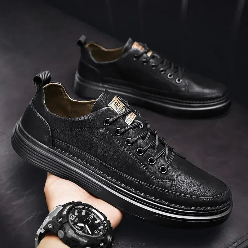 Classic Men's Sneakers Platform Slip on Casual Shoes for Men Leather Sneakers New Comfort Flat Shoes Spring Men's Loafers Shoes