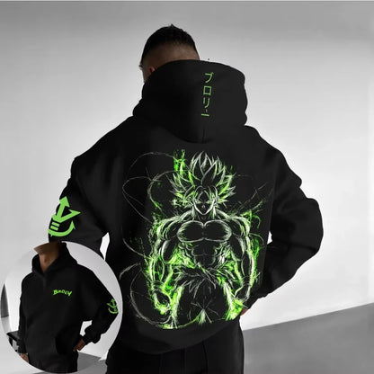 Dragon Broly Genuine Joint Men's Pullover 2025 Autumn and Winter New Loose Casual Gym Sports American Hip Hop Sweater Top