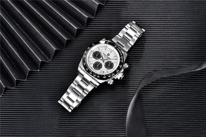 PAGANI DESIGN V2 40MM Meteorite dial Men Quartz Watches Sapphire Retro Chronograph  Waterproof Watch For Men Reloj0 hombr