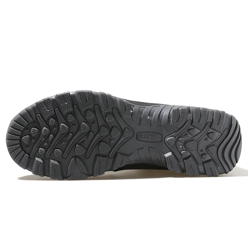 Zapatos de senderismo HUMTTO, botas de caza impermeables para hombre, botas tácticas de combate para desierto hasta el tobillo, botas de trekking para hombre y mujer, zapatillas cálidas de cuero
