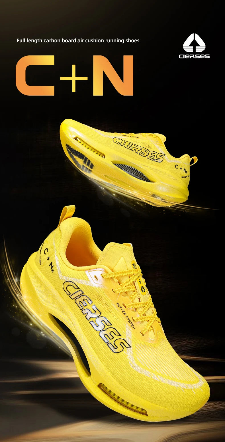 CIERSES  New Carbon Fiber Marathon Racing Training Shoes Breathable And Shock-Absorbing Air Cushion Men's Casual Sports Shoes
