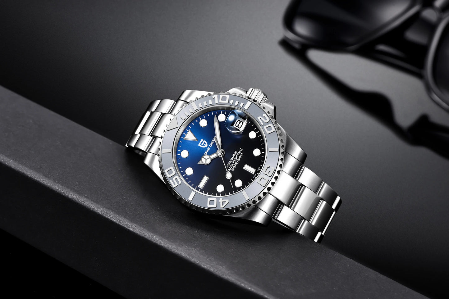 PAGANI DESIGN V2 Japan Mov't 40MM Luxury Men Mechanical Watch Sapphire Glass Ceramic Bezel Automatic Diving Watches for Men