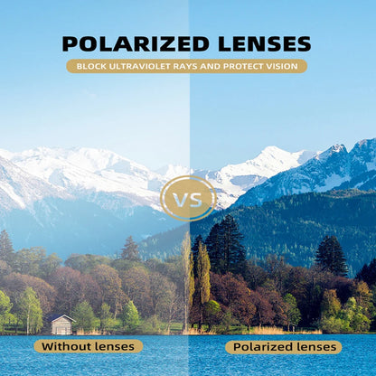 Men Photochromic Polarized Sunglasses Driving Fishing Chameleon Glasses Change Color Sun Glasses Day Night Vision Eyewear