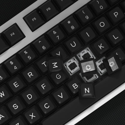 KBDiy 161 Keys/Set PBT SA Profile GMK Keycaps for Mechanical Keyboard Black And White Double Shot Keycap Custom ISO for K500