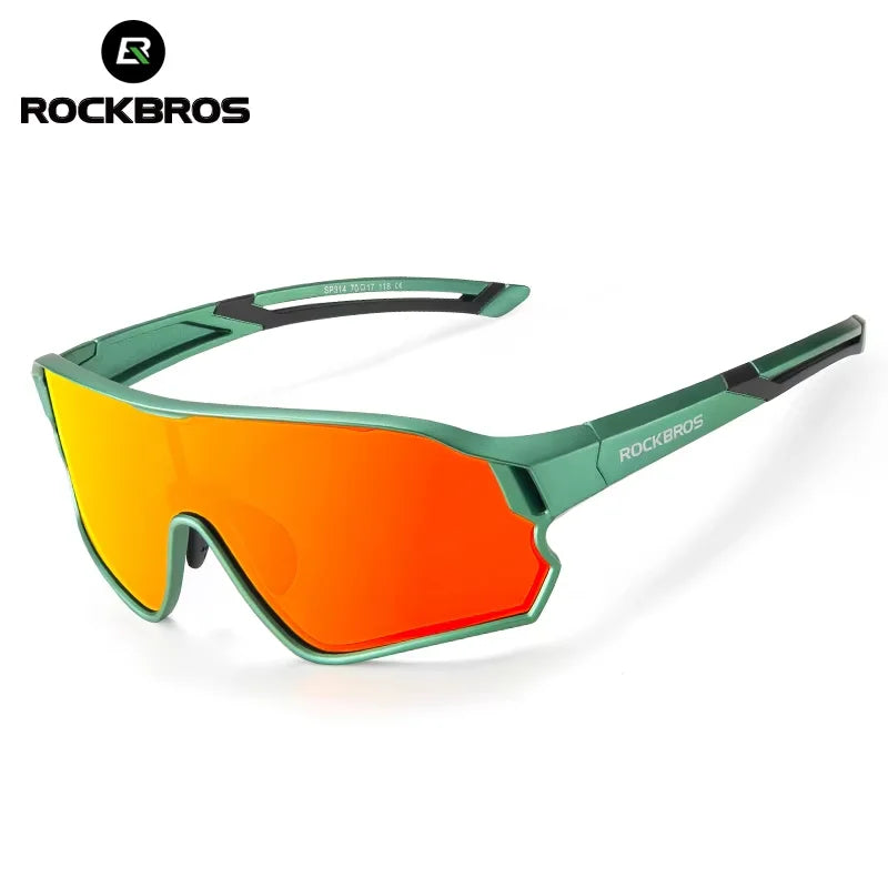 ROCKBROS Children's Cycling Glasses Polarized Photochromic Lens Children Bicycle Glasses Non-Slip Rubber Temple Arm Bike Glasses