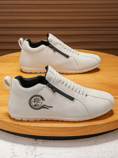 Men's Lightweight Casual Shoes, Outdoor Entertainment Skateboarding Daily Walking Driving Shoes, Comfortable Breathable Slip-On