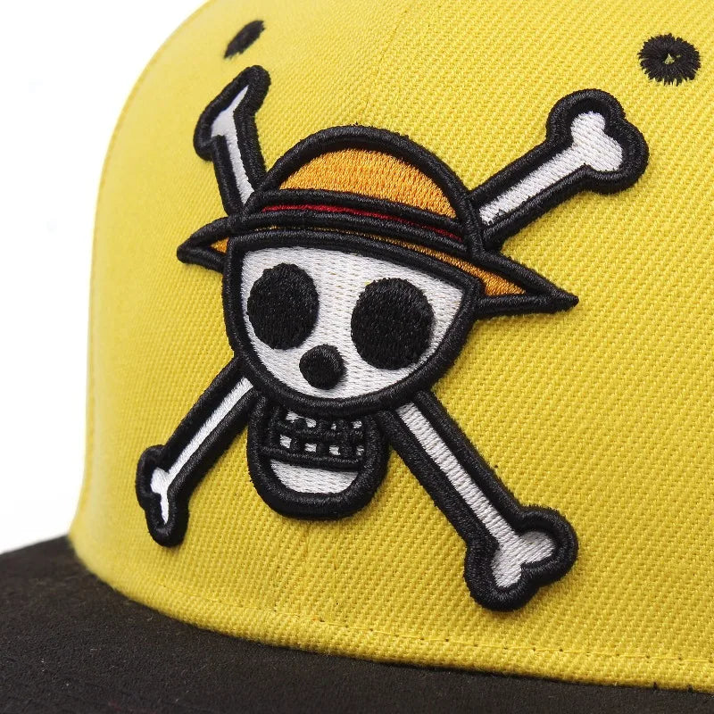 Anime ONE PIECE Fashion Baseball Caps for Men Women Luffy Skull Embroidered Men's Women's Cap Leisure Hip Hop Snapback Hat Gift