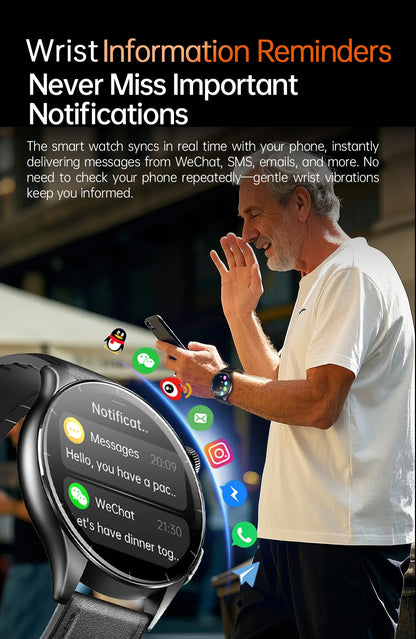For XIAOMI 2025 New ECG+PPG Smartwatch Precise Uric Acid Blood Lipids Pressure Body Analysis Smart Watch Men BT Call NFC Watches