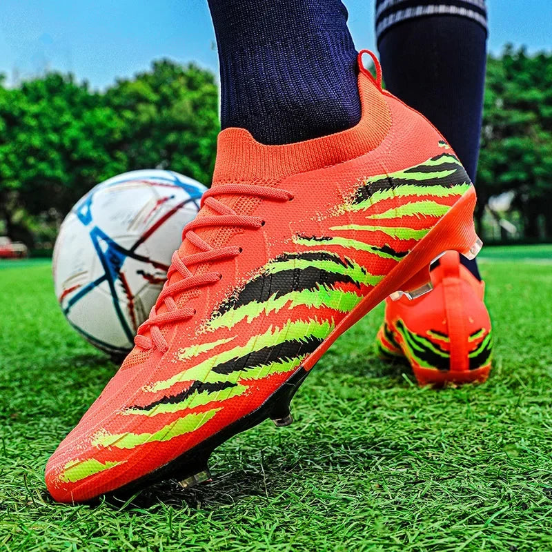 Nuevos zapatos de fútbol unisex para hombre, tacos de fútbol para adultos, ultraligeros, para exterior, deportivos, antideslizantes, cómodos, para césped, de alta calidad