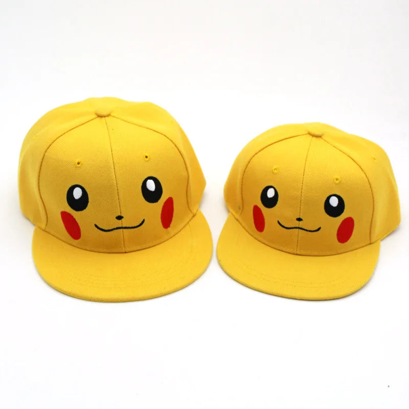 Hat Anime Pokemon Baseball Cap Hat Adjustable Pikachu Cosplay Hip Hop Cartoon Adult Hats Boy Girl Kids Birthday Gifts