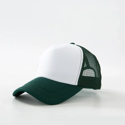 Custom Hat with Logo Printing Polyester Mesh Trucker Hat Adjustable Dad DIY Logo Baseball Cap for Men Women
