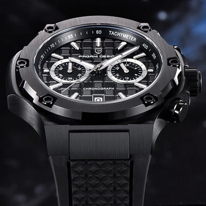 Relógios de quartzo para homem PAGANI DESIGN – Cronógrafo desportivo de luxo, estanque, com ponteiros luminescentes e vidro de safira com tratamento antirreflexo