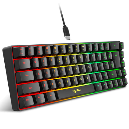 Offerta imperdibile! Tastiera gaming cablata spagnola a 69 tasti con retroilluminazione RGB, design compatto 68%, un accessorio indispensabile per professionisti e gamer