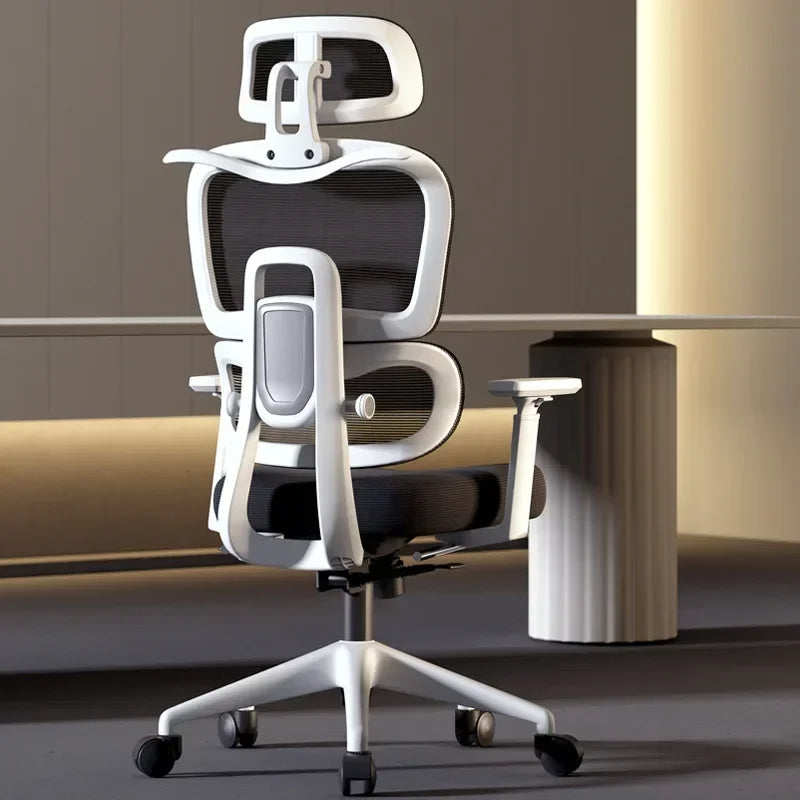 Electronic Gaming Computer Chair Adjustable Ergonomic Office Chair with Lumbar Support, Reclining Mesh Gaming Computer Chair, Swivel Executive Desk Chair with Headrest & Wheels