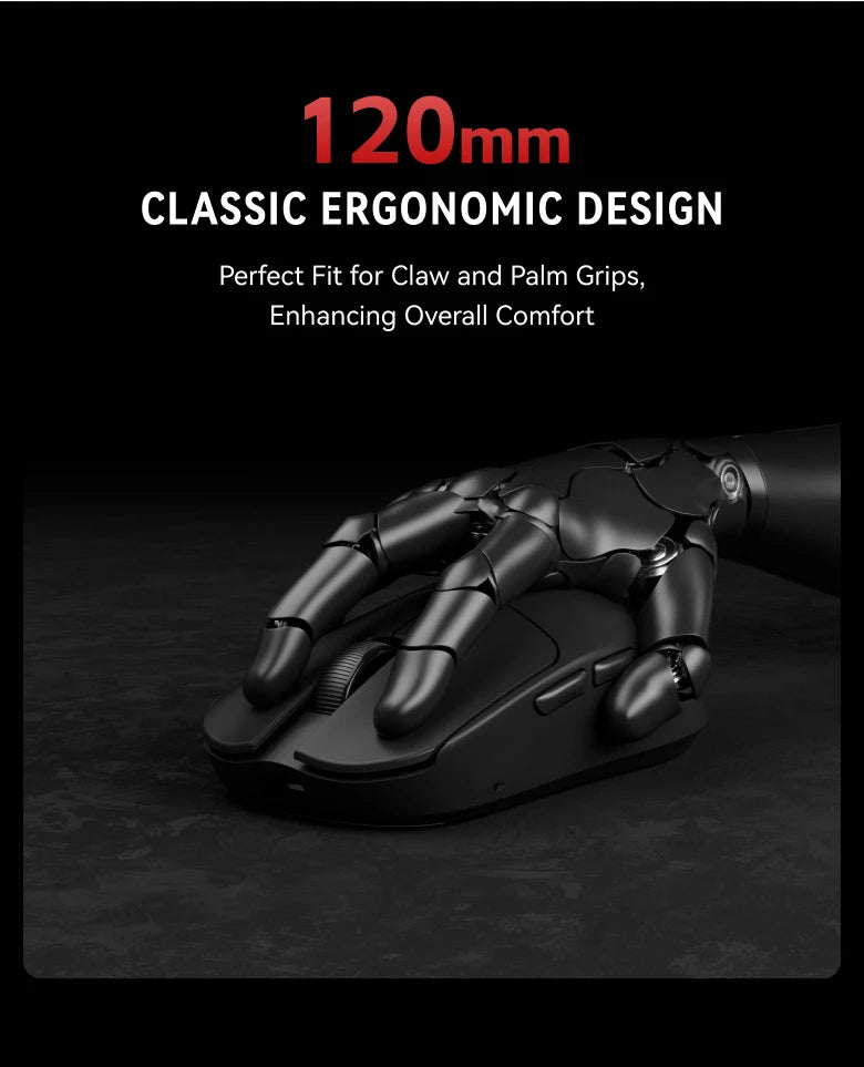 ATK VXE MAD R MAJOR Gaming Mouse Wireless 8K, PAW3950/3395 Sensor, Ultra-Lightweight Ergonomic Gaming Mouse, Dual-Mode RGB Gaming Mouse