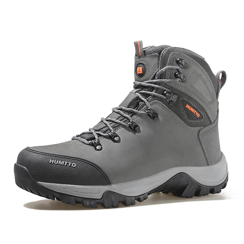 Zapatos de senderismo HUMTTO, botas de caza impermeables para hombre, botas tácticas de combate para desierto hasta el tobillo, botas de trekking para hombre y mujer, zapatillas cálidas de cuero