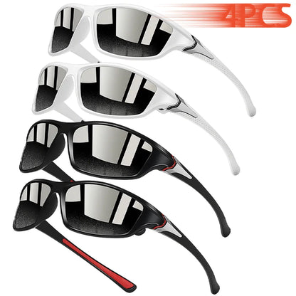 4PCS Fashion Classic Vintage Sports Sunglasses Protection Cycling Fishing Running Mountaineering Driving Sun Glasses