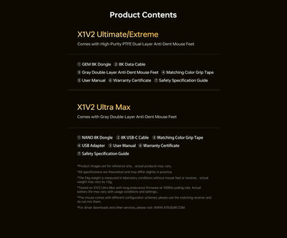 Brezžična miška ATK Blazing Sky X1 V2 Ultimate Dual Mode, lahka, PAW3950, Ultra Dual 8K HZ, nizka zakasnitev, prilagojena ergonomska zasnova