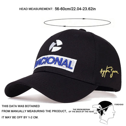 Unisex NACIONAL Letter Embroidery Baseball Caps Spring and Autumn Outdoor Adjustable Casual Hats Sunscreen Hat Sports Golf Cap