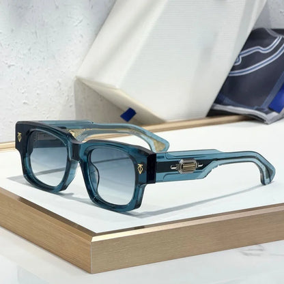 DUSENBERG Square Thick Acetate Sunglasses Handmade Classical Vintage UV400 High Quality for Men Women Optical Glasss with Case