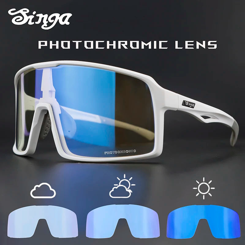 SINGA Photochromic Cycling Sunglasses Sport Glasses Road Bike Glasses MTB Eyewear for Man Women Riding Goggle Cycling Glasses