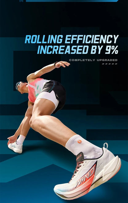 QIAODAN WIND 4PRO Carbon Plate Marathon Shoes for Men, Professional Racing Sneakers 2026, Breathable Running Sports Shoes QDB023262291