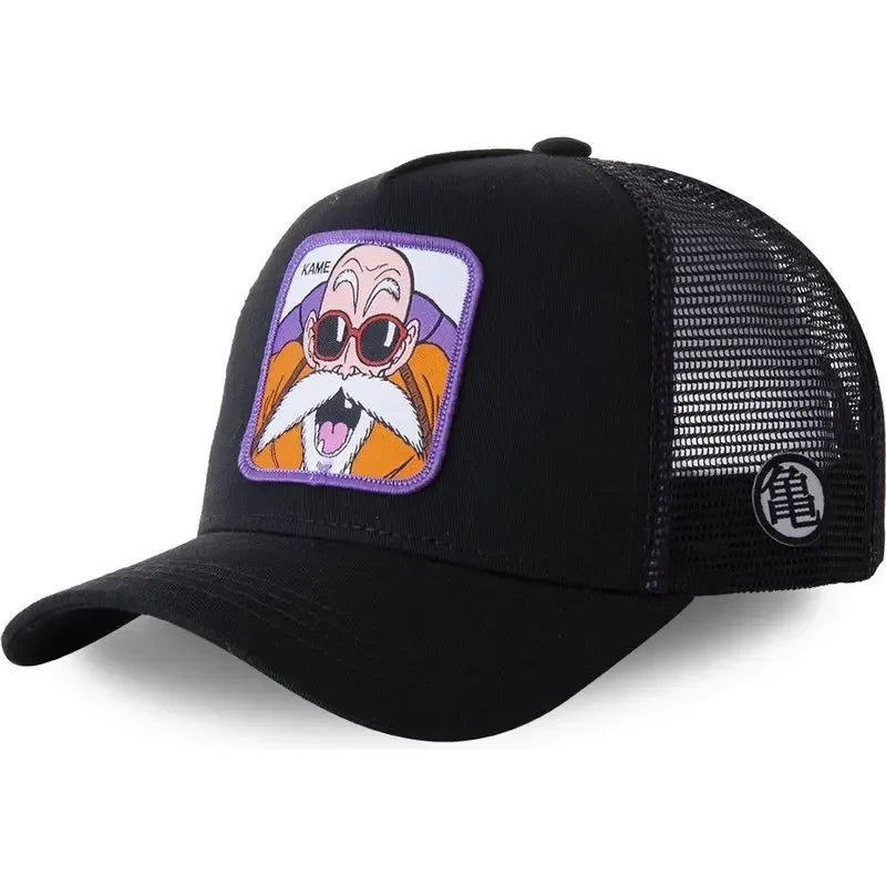 Dragon Ball Son Goku -lippalakki, baseball-lippalakki, kesälippalakki, miesten brodeerattu hip-hop-aurinkolippalakki, säädettävä trucker-lippalakki, verkkokangaslippalakki