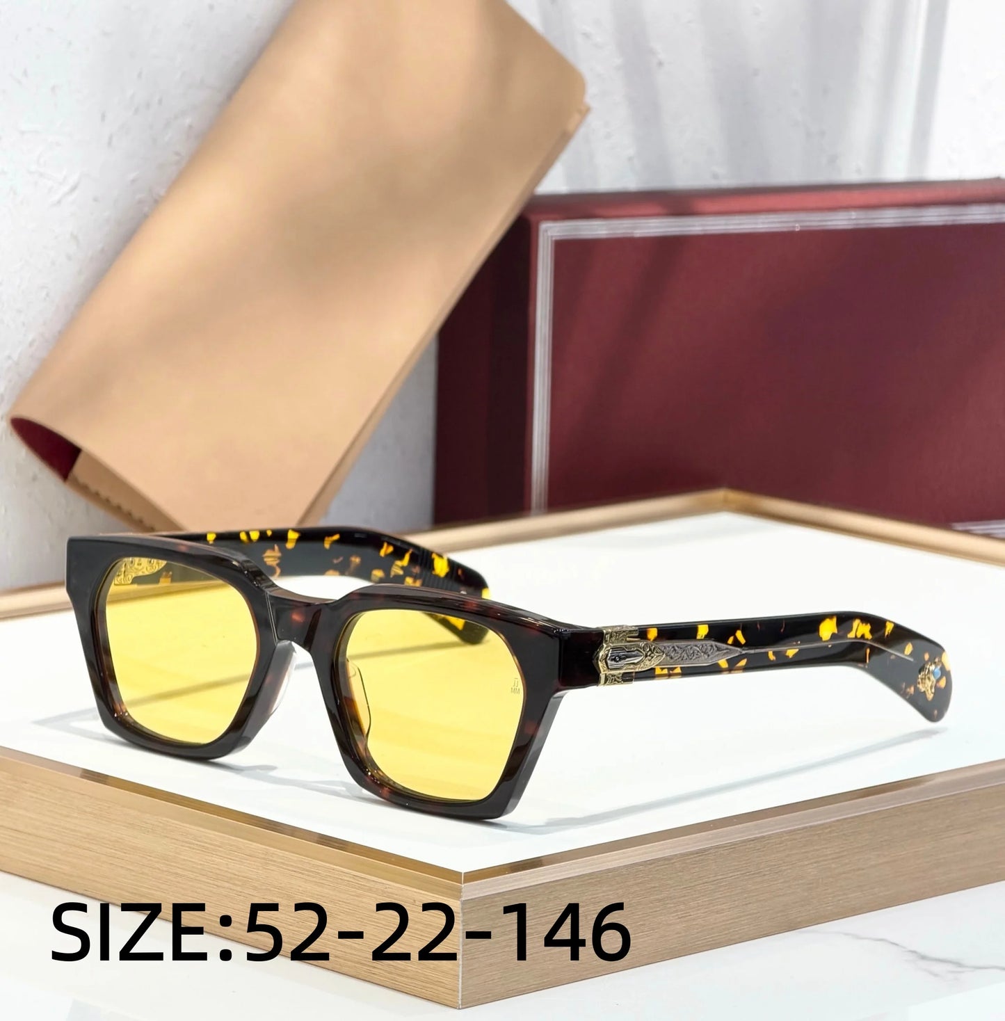 Sterett Luxury Sunglasses Acetate Frame Handmade Limited Edition Paddle Temples Premium Quality