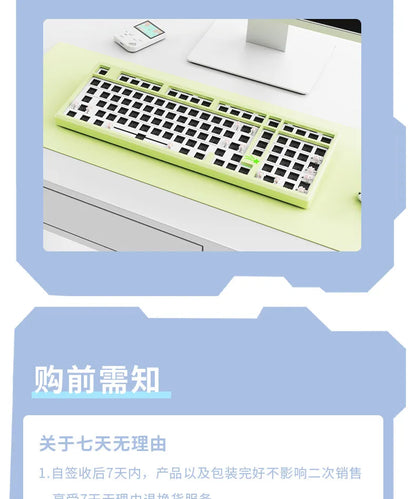 VTER Galaxy100 Full Aluminum Mechanical Keyboard Tri-mode Bluetooth 2.4G Gasket Mount Hot-Swap RGB Gaming Keyboard for PC Mac