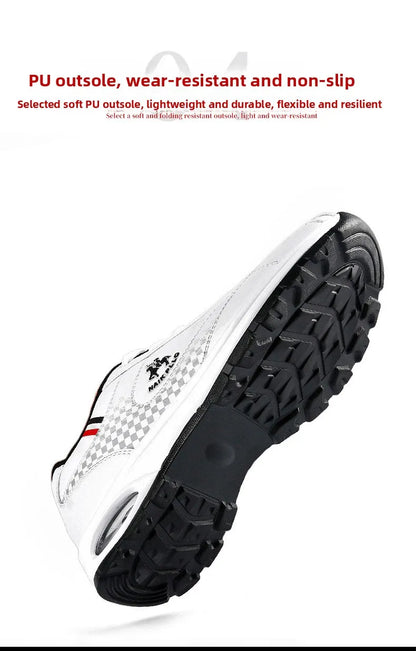 2026 New Men's Running Shoes Sporty Casual Travel Trendy Air-Cushioned White Sneakers Lightweight Shock-Absorbing Youth Footwear