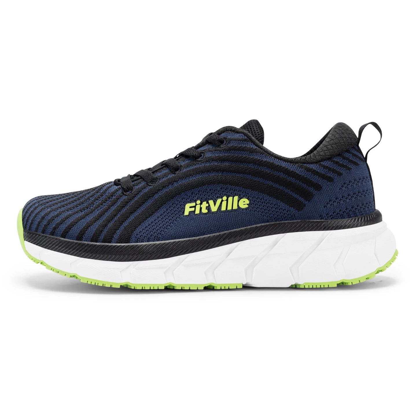 Buty męskie FitVille z szeroką przednią częścią, dobrze amortyzowane, bardzo szerokie, antypoślizgowe, lekkie i oddychające buty do biegania
