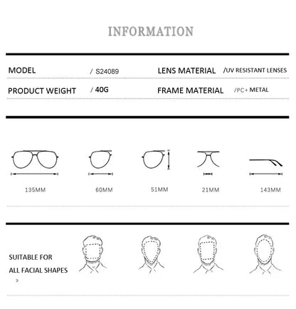Oversize Retro Double Bridges Polygon Square Metal Men Sunglasses Fashion Gradient Shades UV400 Trending Women Sun Glasses