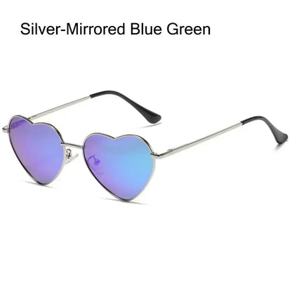 Heart-Shaped Sunglasses Heart Sun Glasses Shades Vintage 90s Glasses UV400 Protection Metal Frame Sunglasses Fancy Accessories