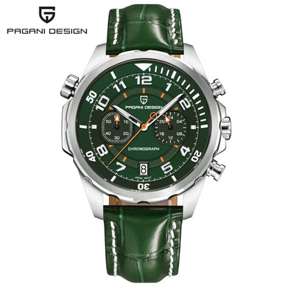 PAGANI DESIGN Watches 2026 New Strong Luminous Luxury Quartz Men Watch Fashion Leather Watch For Men Sapphire Glass Chronograph