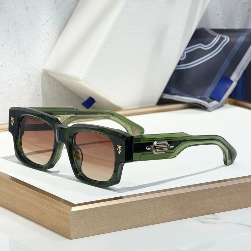 DUSENBERG Square Thick Acetate Sunglasses Handmade Classical Vintage UV400 High Quality for Men Women Optical Glasss with Case